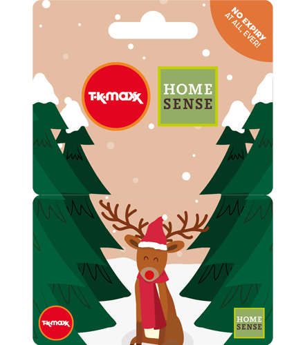 TK Maxx Festive Reindeer GC UK